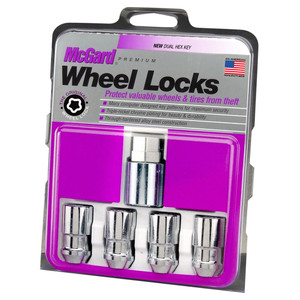 McGard Wheel Lock Set | Chrome Plated Lug Nut Locks | 1/2x20 Thread Size | Set of 4 for Maximum Security