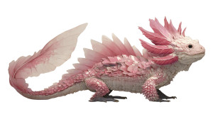 Scaled Axolotl Dragon Vinyl Car Decal Sticker – Waterproof & UV-Resistant 8"