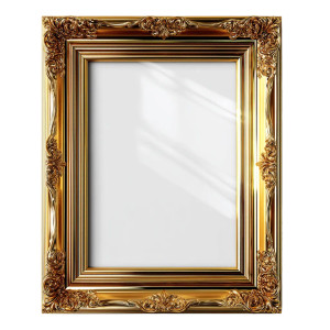 Gold Frame Vinyl Car Decal Sticker – Waterproof & UV-Resistant 8"