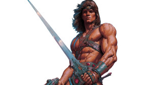 Space-Barbarian Warrior Vinyl Car Decal Sticker – Waterproof & UV-Resistant 8"