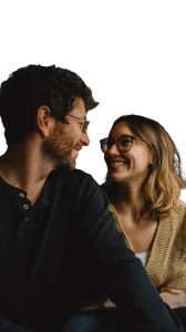 Happy Couple Conversation Vinyl Car Decal Sticker – Waterproof & UV-Resistant 8"