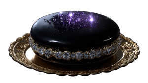 Black Sapphire Cookie Vinyl Car Decal Sticker – Waterproof & UV-Resistant 8"