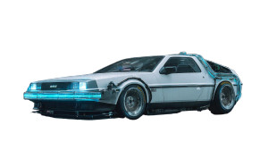 Belle Epoque Delorean Vinyl Car Decal Sticker – Waterproof & UV-Resistant 8"