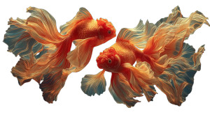 Golden Goldfish Duo Vinyl Car Decal Sticker – Waterproof & UV-Resistant 8" Golden Goldfish Duo Vinyl Car Decal Sticker – Waterproof & UV-Resistant 8"