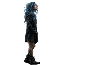 Blue-Haired Teen Vinyl Car Decal Sticker – Waterproof & UV-Resistant 8" Blue-Haired Teen Vinyl Car Decal Sticker – Waterproof & UV-Resistant 8"