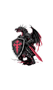 Knight With Dragon Vinyl Car Decal Sticker – Waterproof & UV-Resistant 8"