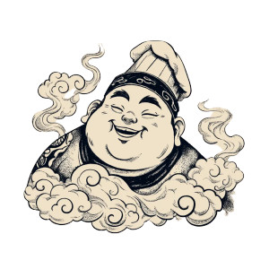 Friendly Chef Illustration Vinyl Car Decal Sticker – Waterproof & UV-Resistant 8"