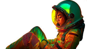 Mars Astronaut Vinyl Car Decal Sticker – Waterproof & UV-Resistant 8"