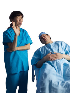 Disgusted Surgeon Scene Vinyl Car Decal Sticker – Waterproof & UV-Resistant 8"