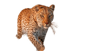 Running Leopard Vinyl Car Decal Sticker – Waterproof & UV-Resistant 8"