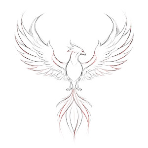 Featherless Phoenix Vinyl Car Decal Sticker – Waterproof & UV-Resistant 8"