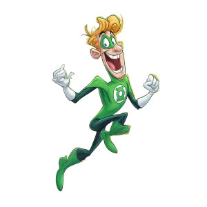 Green Lantern Cartoon Vinyl Car Decal Sticker – Waterproof & UV-Resistant 8"