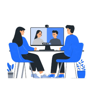 Video Conference Meeting Vinyl Car Decal Sticker – Waterproof & UV-Resistant 8"