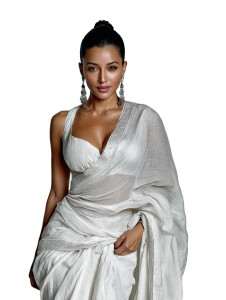 Elegant Woman Saree Vinyl Car Decal Sticker – Waterproof & UV-Resistant 8"