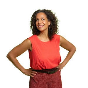 Confident Biracial Woman Vinyl Car Decal Sticker – Waterproof & UV-Resistant 8"