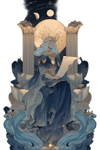 The High Priestess Vinyl Car Decal Sticker – Waterproof & UV-Resistant 8"