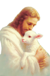 Jesus And Lamb V2 Vinyl Car Decal Sticker – Waterproof & UV-Resistant 8"