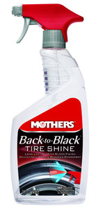 Mothers Tire Dressing 06924 Back To Black; Use For Tire Shine Glossy Look; For All Tires; 24 Ounce Spray Bottle; Single Mothers Tire Dressing 06924 Back To Black; Use For Tire Shine Glossy Look; For All Tires; 24 Ounce Spray Bottle; Single