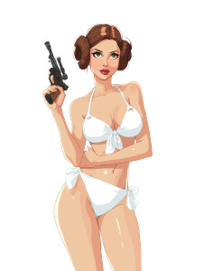 Anime Princess Leia V7 Vinyl Car Decal Sticker – Waterproof & UV-Resistant 8"