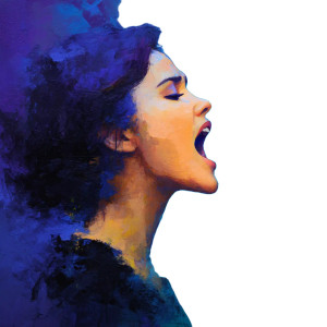 Singing Woman V2 Vinyl Car Decal Sticker – Waterproof & UV-Resistant 8"