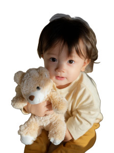 Baby With Teddy Vinyl Car Decal Sticker – Waterproof & UV-Resistant 8"