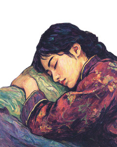 Sleeping Woman V9 Vinyl Car Decal Sticker – Waterproof & UV-Resistant 8"