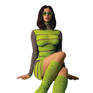 Anamorphic Latin Beauty Vinyl Car Decal Sticker – Waterproof & UV-Resistant 8"