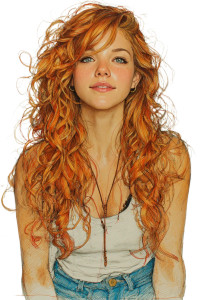 Orange-Haired Woman Vinyl Car Decal Sticker – Waterproof & UV-Resistant 8" Orange-Haired Woman Vinyl Car Decal Sticker – Waterproof & UV-Resistant 8"