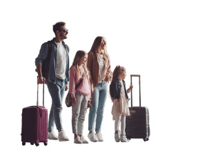 Family Airport Smiles Vinyl Car Decal Sticker – Waterproof & UV-Resistant 8"