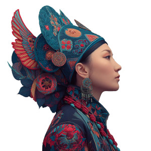 Kazakh Hat Woman Vinyl Car Decal Sticker – Waterproof & UV-Resistant 8" Kazakh Hat Woman Vinyl Car Decal Sticker – Waterproof & UV-Resistant 8"