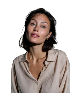 Anxious Woman Close-Up V2 Vinyl Car Decal Sticker – Waterproof & UV-Resistant 8"