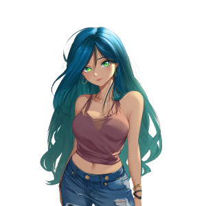 Blue Hair Anime Girl Vinyl Car Decal Sticker – Waterproof & UV-Resistant 8" Blue Hair Anime Girl Vinyl Car Decal Sticker – Waterproof & UV-Resistant 8"