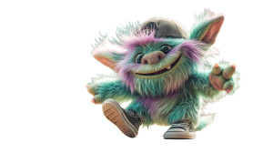 Dancing Colorful Goblin Vinyl Car Decal Sticker – Waterproof & UV-Resistant 8"