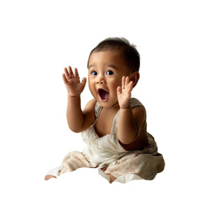 Happy Indonesian Baby Vinyl Car Decal Sticker – Waterproof & UV-Resistant 8"