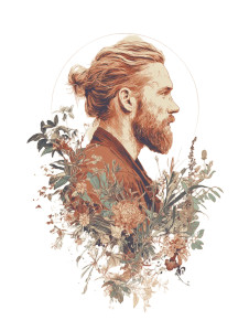 Bearded Man Profile Vinyl Car Decal Sticker – Waterproof & UV-Resistant 8"