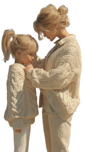 Mother And Daughter V29 Vinyl Car Decal Sticker – Waterproof & UV-Resistant 8"