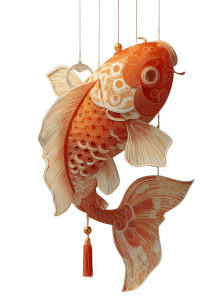 Chinese Carp Lantern Vinyl Car Decal Sticker – Waterproof & UV-Resistant 8"