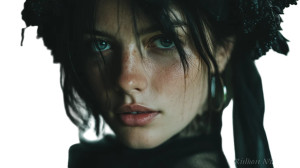 Pale Vampire Girl V2 Vinyl Car Decal Sticker – Waterproof & UV-Resistant 8"