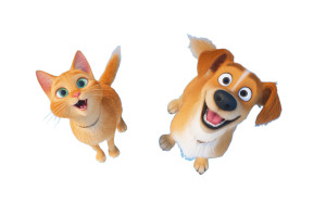 Cute Pets Duo Vinyl Car Decal Sticker – Waterproof & UV-Resistant 8"
