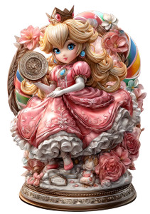 Princess Peach Victory Vinyl Car Decal Sticker – Waterproof & UV-Resistant 8"