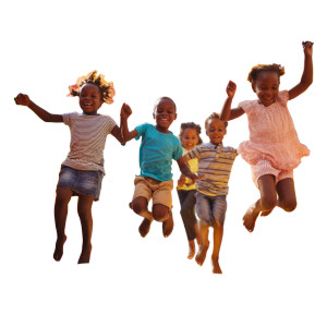 Happy Children Playing V2 Vinyl Car Decal Sticker – Waterproof & UV-Resistant 8"