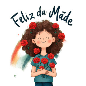 Mother With Flowers Vinyl Car Decal Sticker – Waterproof & UV-Resistant 8"