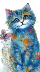Whimsical Cat V2 Vinyl Car Decal Sticker – Waterproof & UV-Resistant 8" Whimsical Cat V2 Vinyl Car Decal Sticker – Waterproof & UV-Resistant 8"