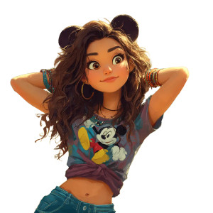 Cheerful Disney Fan Vinyl Car Decal Sticker – Waterproof & UV-Resistant 8"