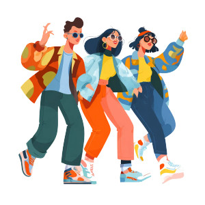 Dancing Young People V3 Vinyl Car Decal Sticker – Waterproof & UV-Resistant 8"