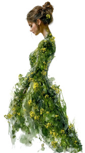 Silhouette With Flowers V3 Vinyl Car Decal Sticker – Waterproof & UV-Resistant 8"