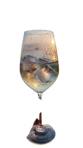 Elegant Wine Glass V2 Vinyl Car Decal Sticker – Waterproof & UV-Resistant 8"