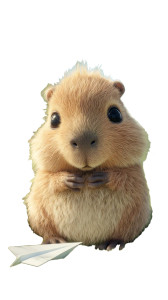 Baby Capybara V2 Vinyl Car Decal Sticker – Waterproof & UV-Resistant 8"