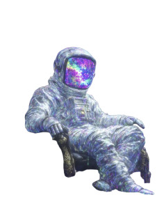 Worn Astronaut Dream Vinyl Car Decal Sticker – Waterproof & UV-Resistant 8"