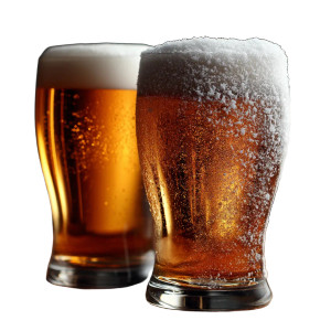 Frosty Beer Glasses Vinyl Car Decal Sticker – Waterproof & UV-Resistant 8"